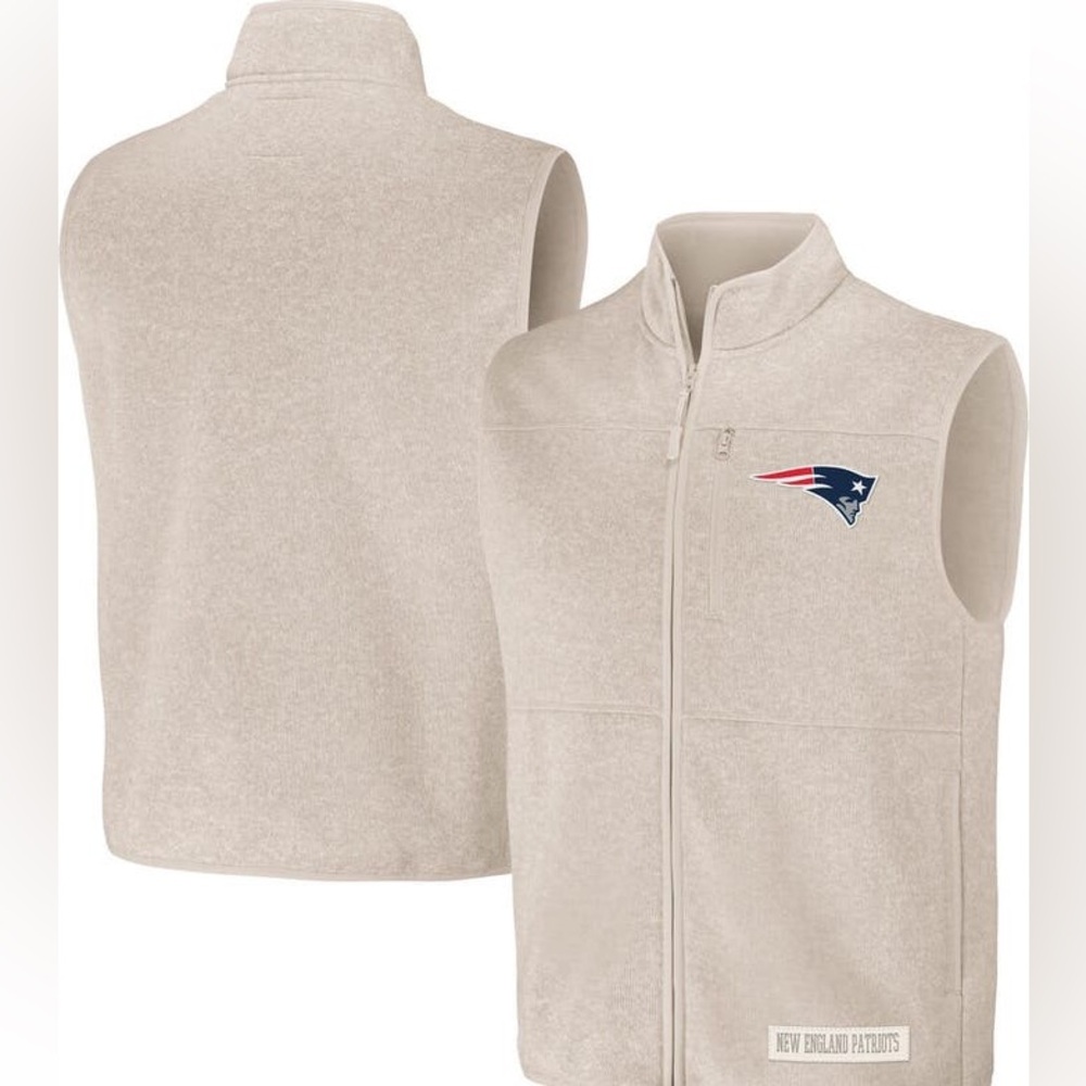 NFL x Darius Rucker Collection by Fanatics Oatmeal New England Patriots Vest